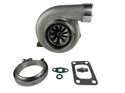 Jack Spania Racing GT35 GTX3582 billet wheel turbo with .63/.82 AR T3 T4 V-band turbine housing, anti-surge design for engine performance