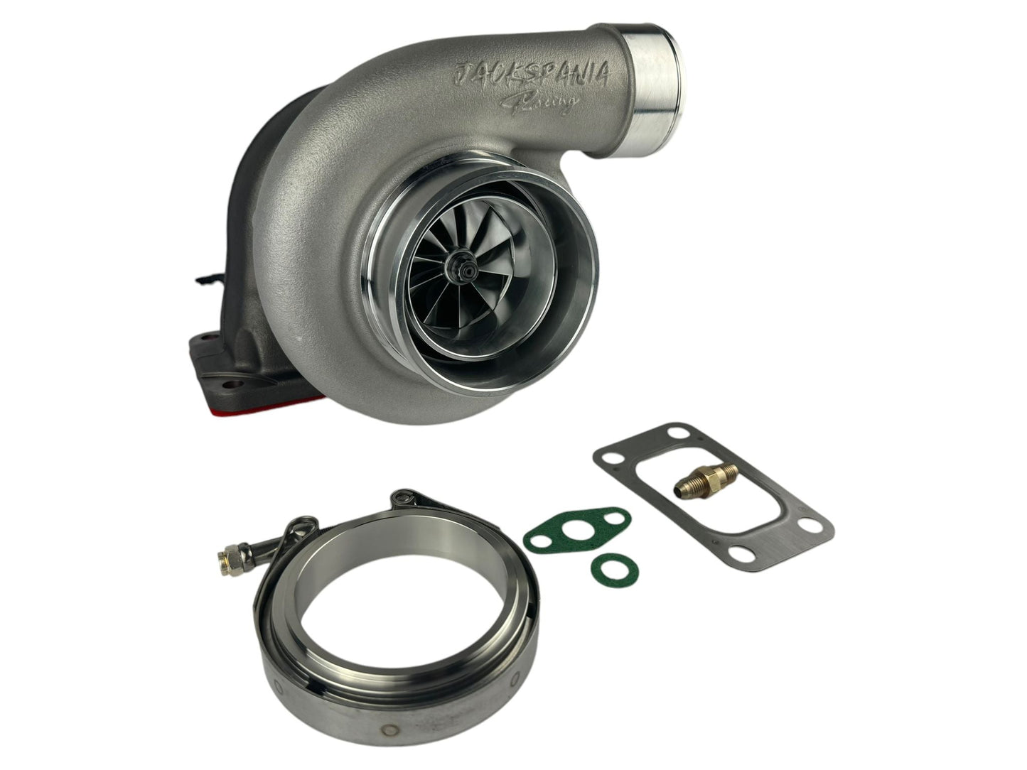 Jack Spania Racing GT35 GTX3582 billet wheel turbo with .63/.82 AR, T3/T4 V-band turbine housing, anti-surge V2 engine part