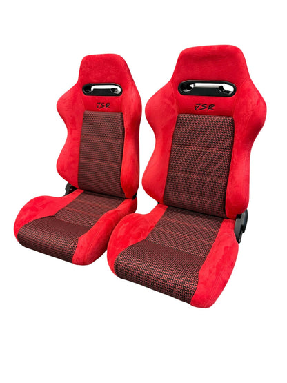Reclinable slider seats for Recaro SR3 style, compatible with Honda Civic Integra DC2 EK9 EK and ITR CTR, by JackSpania Racing.