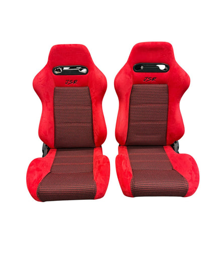 Reclinable slider seats for Recaro SR3 style Civic Integra DC2 EK9 EK EG ITR CTR by JackSpania Racing, showing seat adjustment features.