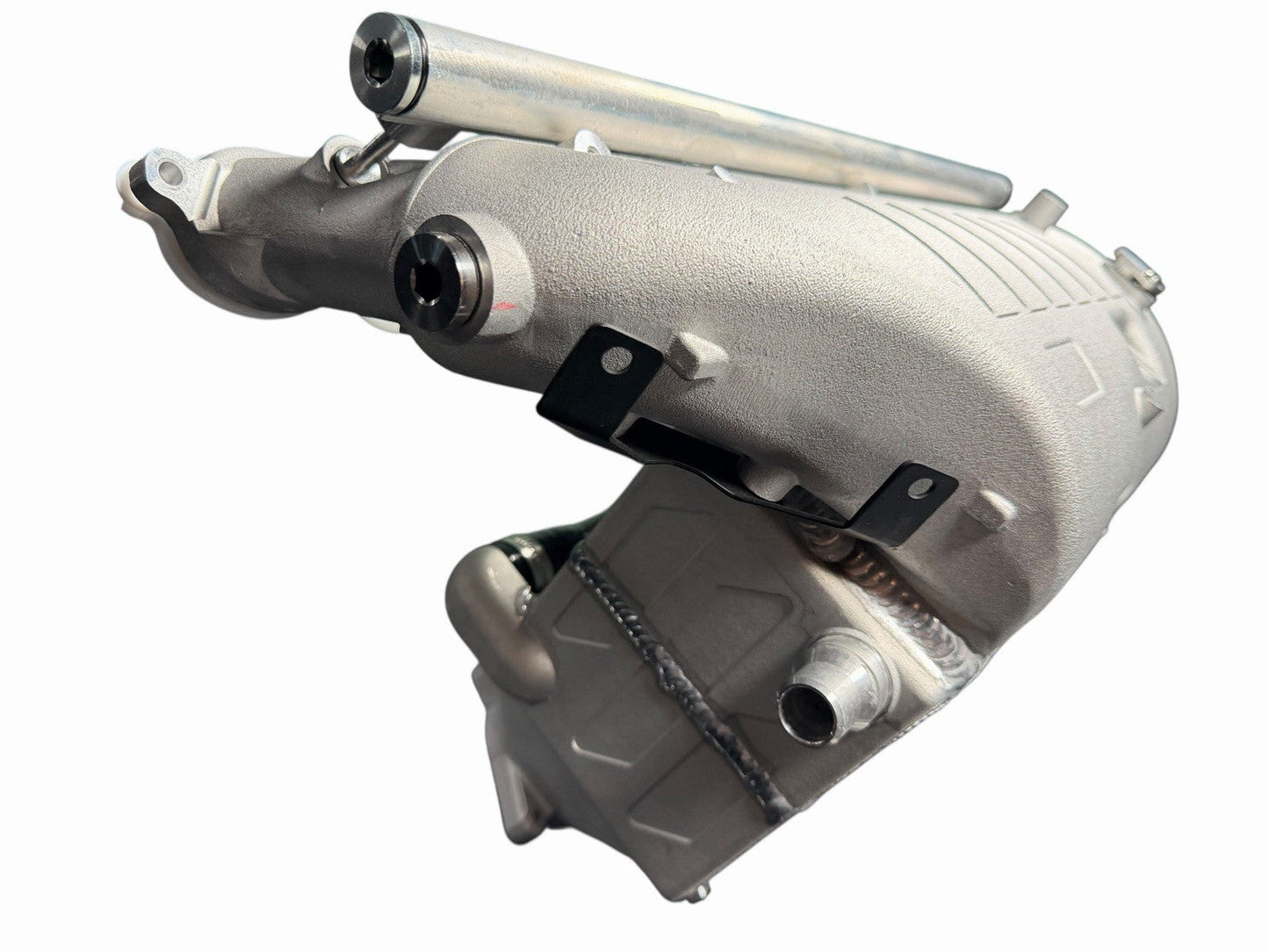 Cast aluminum charge cooler intake manifold for BMW G87 M2, G80 M3, G82 M4 S58 engine, by JackSpania Racing.