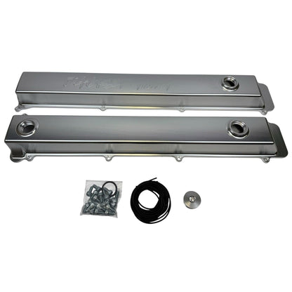 Toyota Supra 2JZGTE VVTI billet valve covers with anodized oil cap and bolts, high-performance engine parts by JackSpania Racing