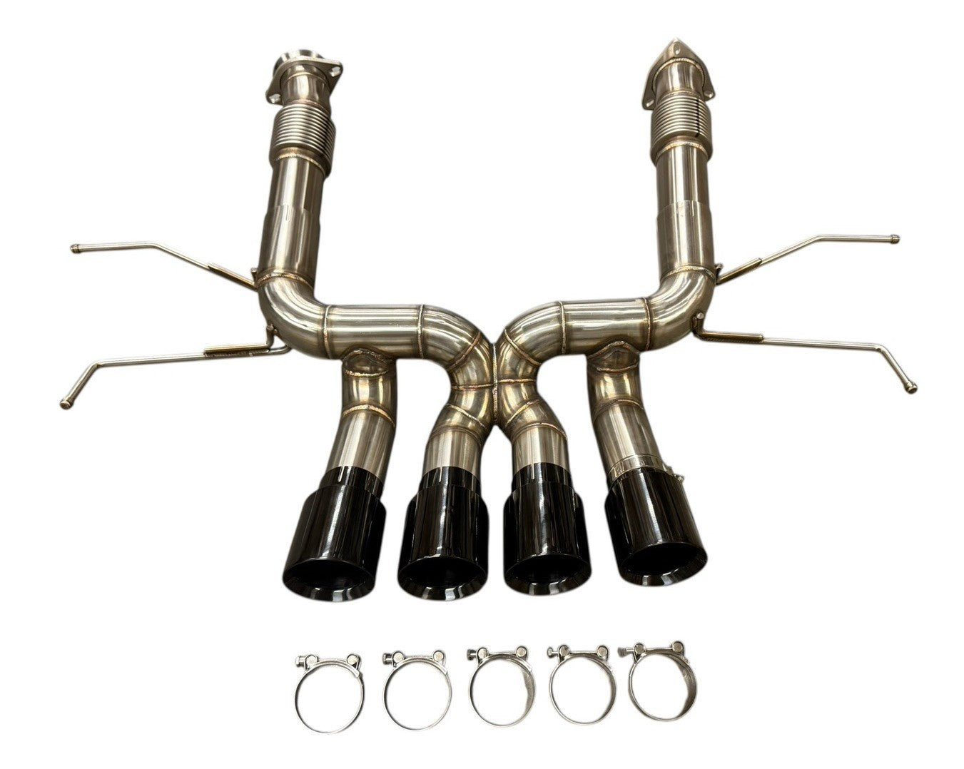 JackSpania Racing exhaust pipe for Chevrolet Corvette C8 Z06 5.5L V8, 3-inch muffler pipe, shown in the image.
