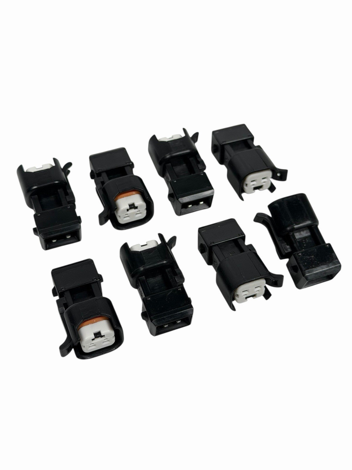 JackSpania Racing EV6 EV14 fuel injector adapter harness with quick connector for OBD1 style engine fuel systems.