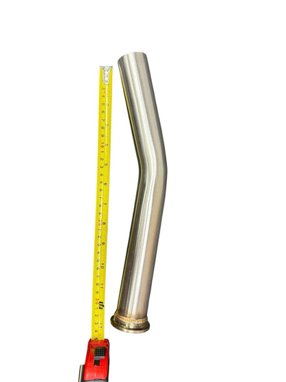 38mm SS304 stainless steel wastegate dump tube for exhaust systems, compatible with TiAL fitment, by JackSpania Racing.