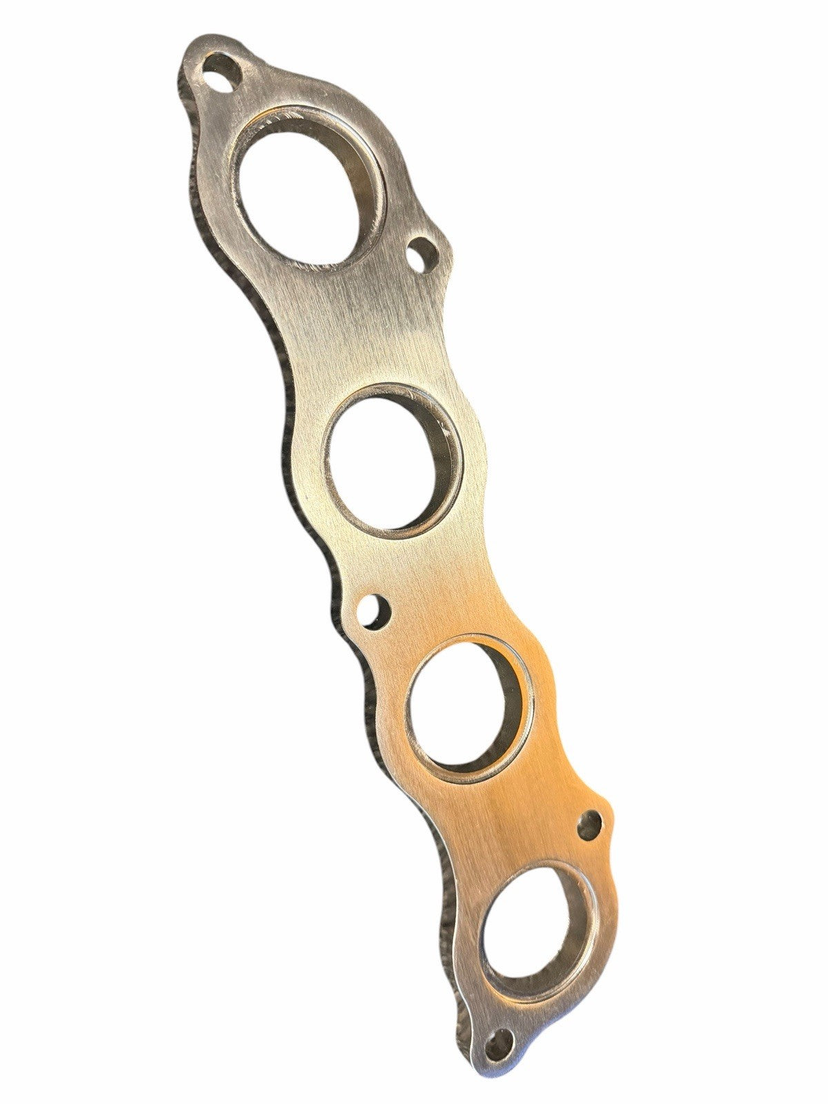 Steel K Series exhaust header flange with 1/2-inch thickness for turbo manifolds, designed by JackSpania Racing.