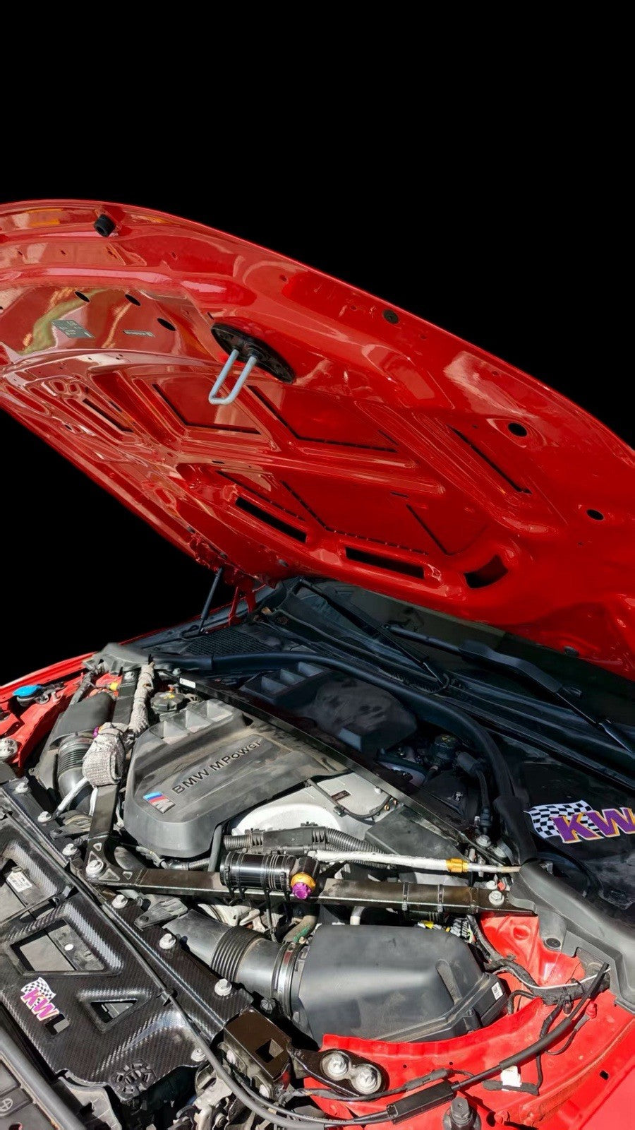 Cast aluminum charge cooler intake manifold for BMW G87 M2, G80 M3, G82 M4 S58 engine by JackSpania Racing.