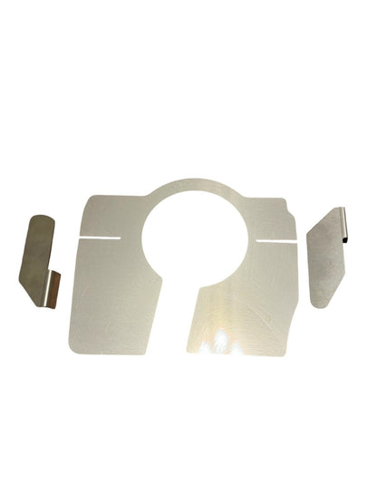 Stainless steel B Series oil pan baffle plate kit for Honda Acura B16 B18 engine sump, designed for engine parts by JackSpania Racing.