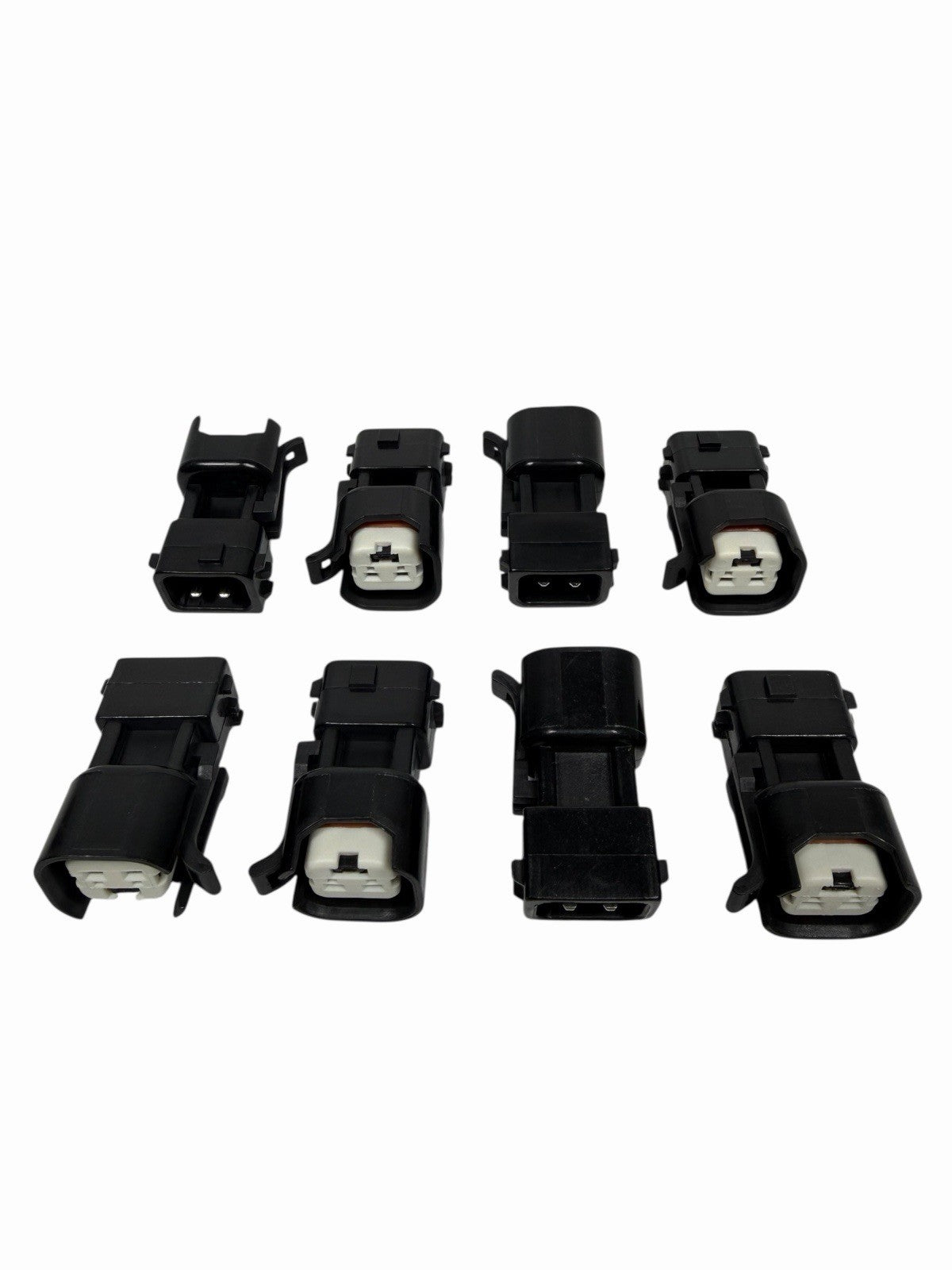 JackSpania Racing EV6 EV14 fuel injector adapter quick connector harness, engine parts for vehicle fuel system connection.