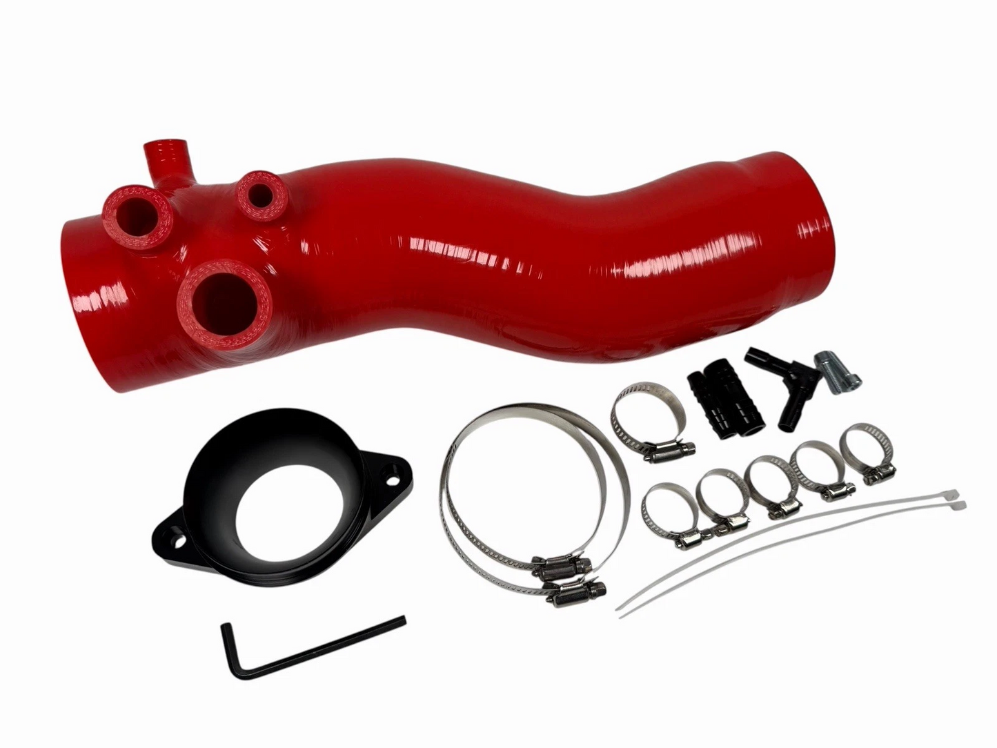 JackSpania Racing 3-inch Turbo Inlet Hose Kit with nozzle for Subaru WRX FA20 engine, 2015-2021, 4-ply engine parts