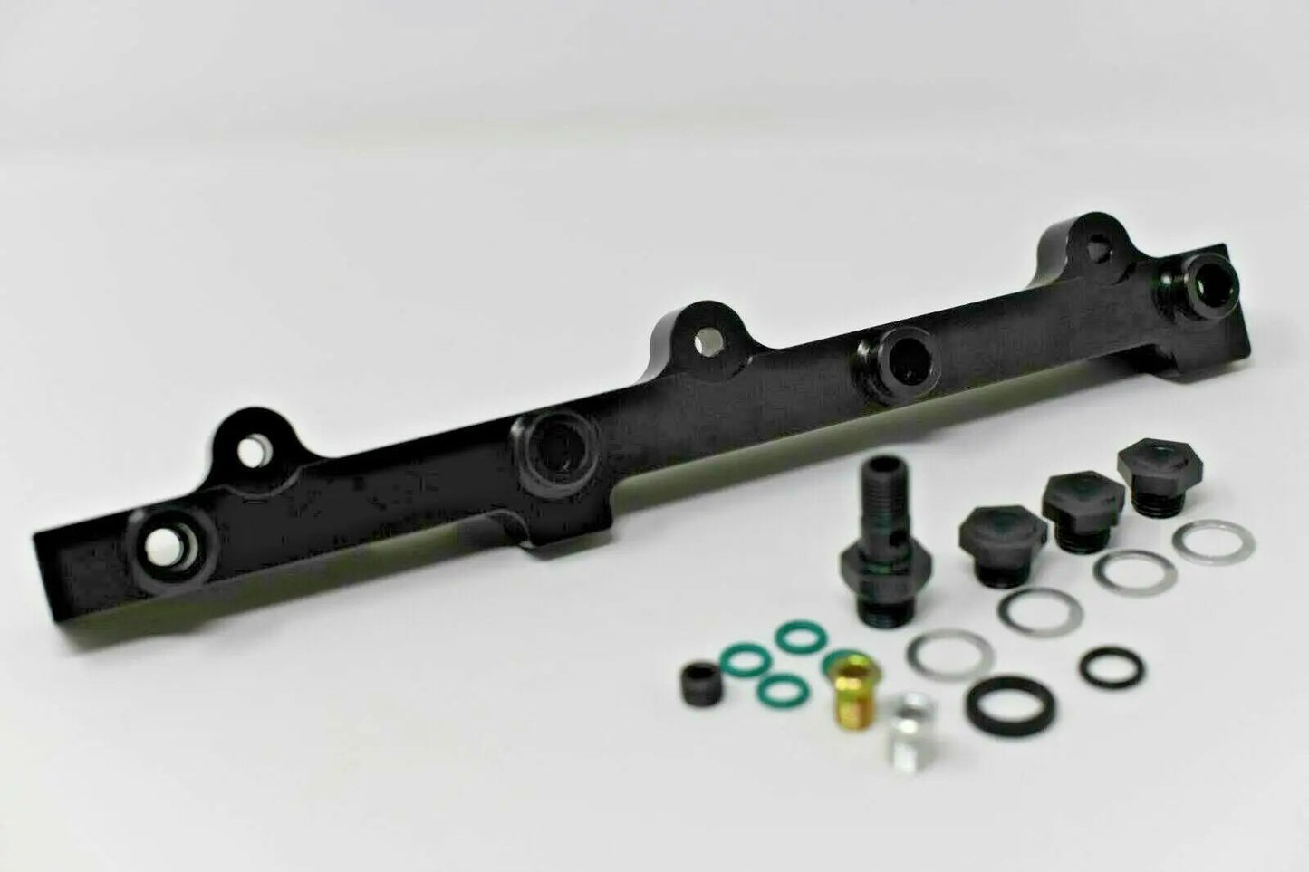 Jack Spania Racing H F Series high flow fuel rail for Honda Prelude H22 H23 and Accord F22 engine parts, black metal finish