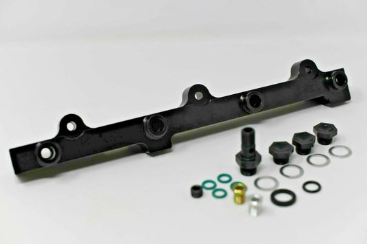 Jack Spania Racing H F Series high flow fuel rail for Honda Prelude H22 H23 and Accord F22 engine parts, black metal finish