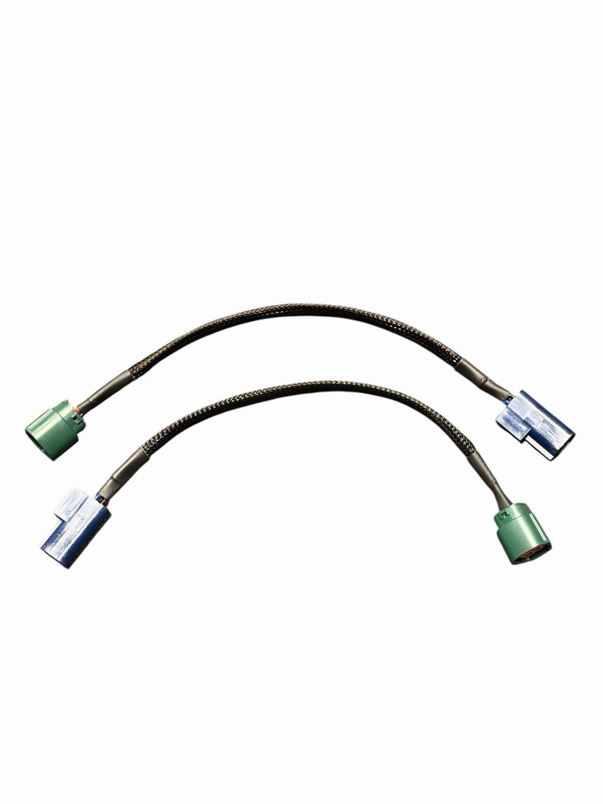 Pair of JackSpania Racing O2 harness extensions for Nissan 350Z and Infiniti G35 VQ35DE engine sensors.