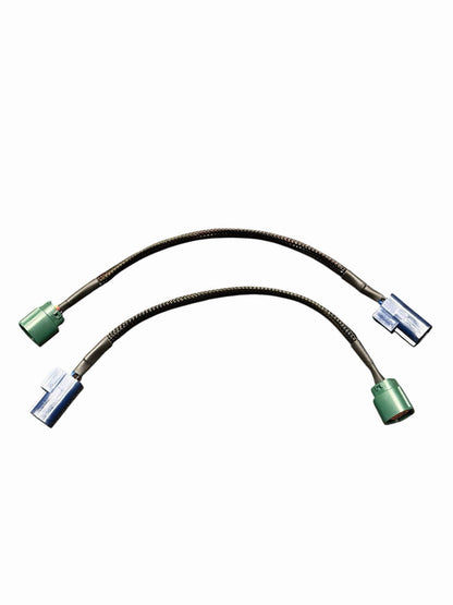 Pair of JackSpania Racing O2 harness extensions for Nissan 350Z and Infiniti G35 VQ35DE engine sensors.