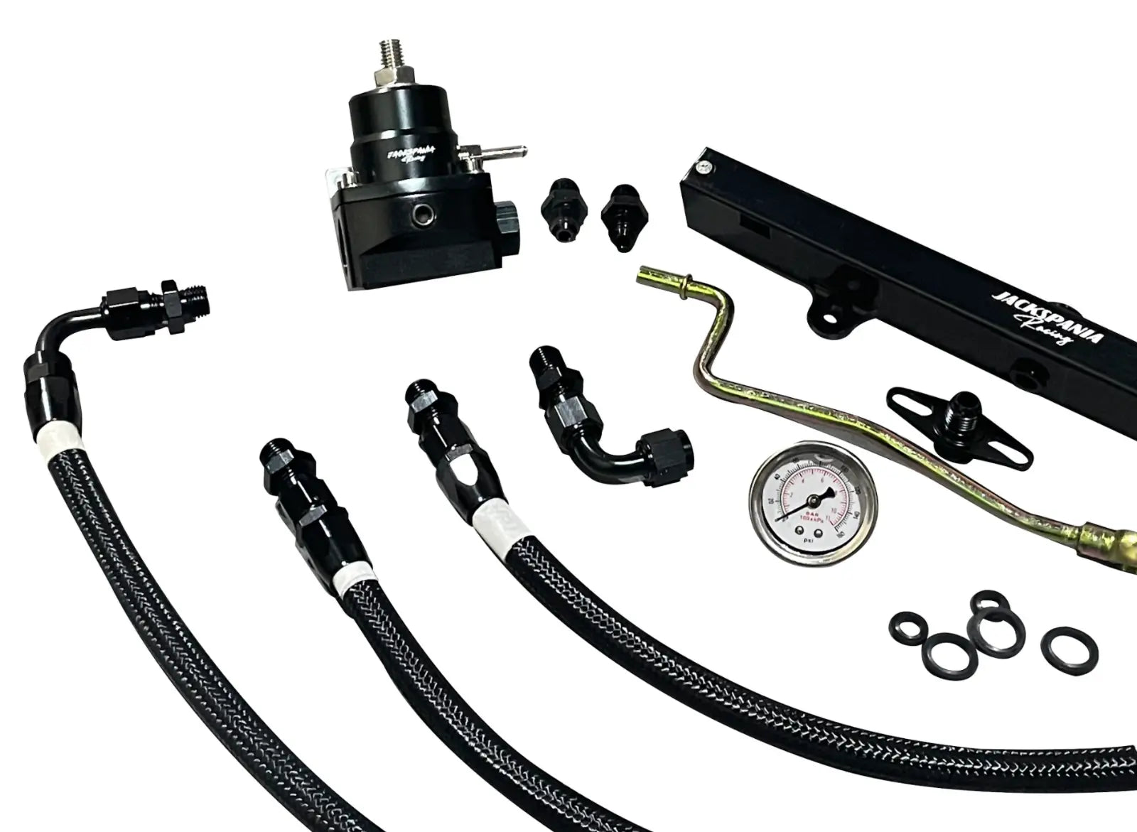 Jack Spania Racing K Series Budget Tucked K Swap Fuel Line System Kit for K20, K24 engines in Civic and Integra models.