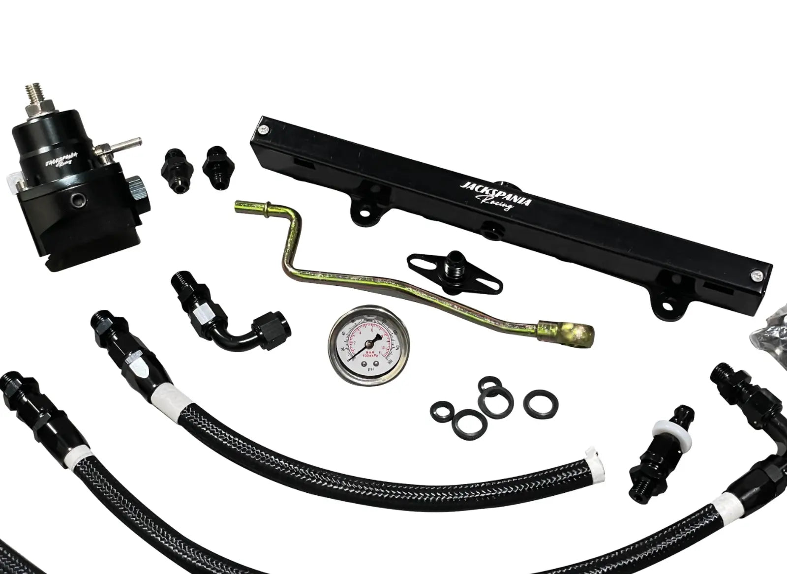 Jack Spania Racing K Series Budget Tucked K Swap Fuel Line System Kit for K20, K24 engines in Honda Civic and Integra models.