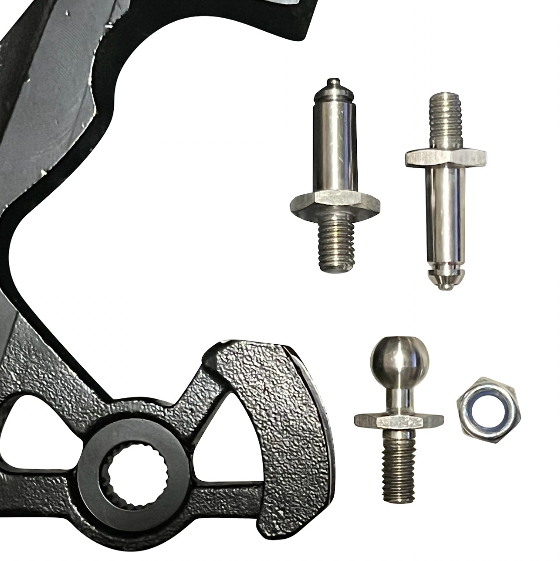 Short shifter for VW Audi MK4-MK7 Golf R Jetta GLI by JackSpania Racing, showing the compact transmission upgrade part.