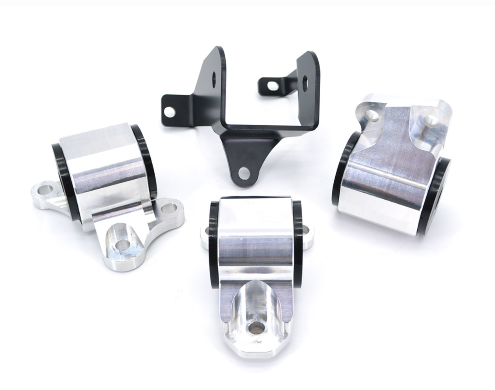 JackSpania Racing B D Series 2 Bolt Billet Motor Mount Swap Kit for 96-00 Honda Civic EK with polyurethane engine mounts