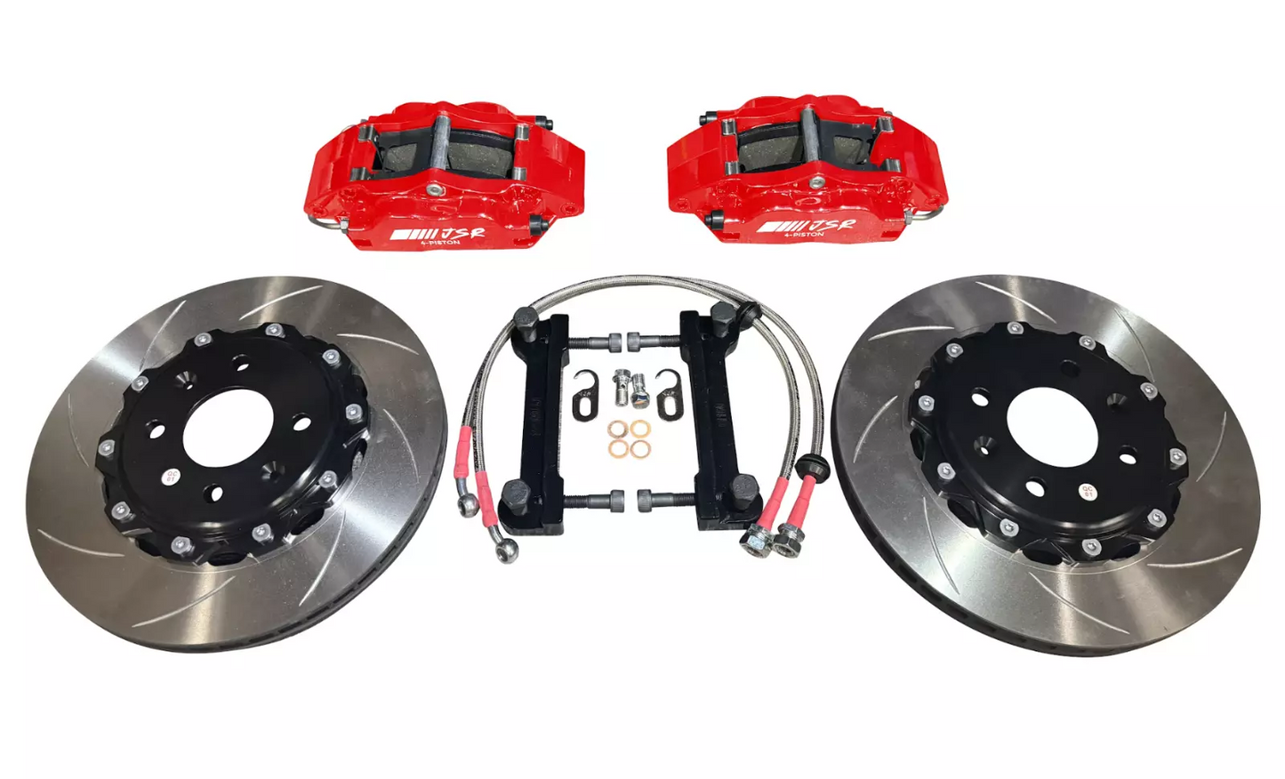 JackSpania Racing JSR 9.5-inch front brake kit with drilled, slotted rotor and caliper for 1988-2000 Honda Civic drivetrain upgrade