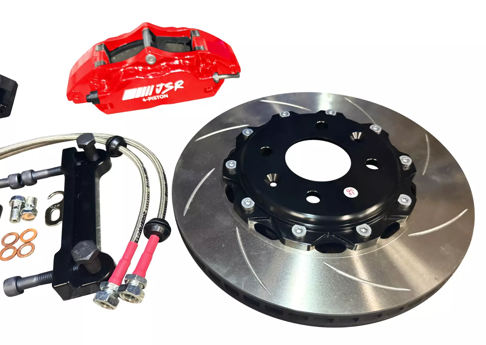 JackSpania Racing JSR Track Brake Kit with drilled slotted rotor and caliper for 88-00 Honda Civic front spindle, drivetrain parts