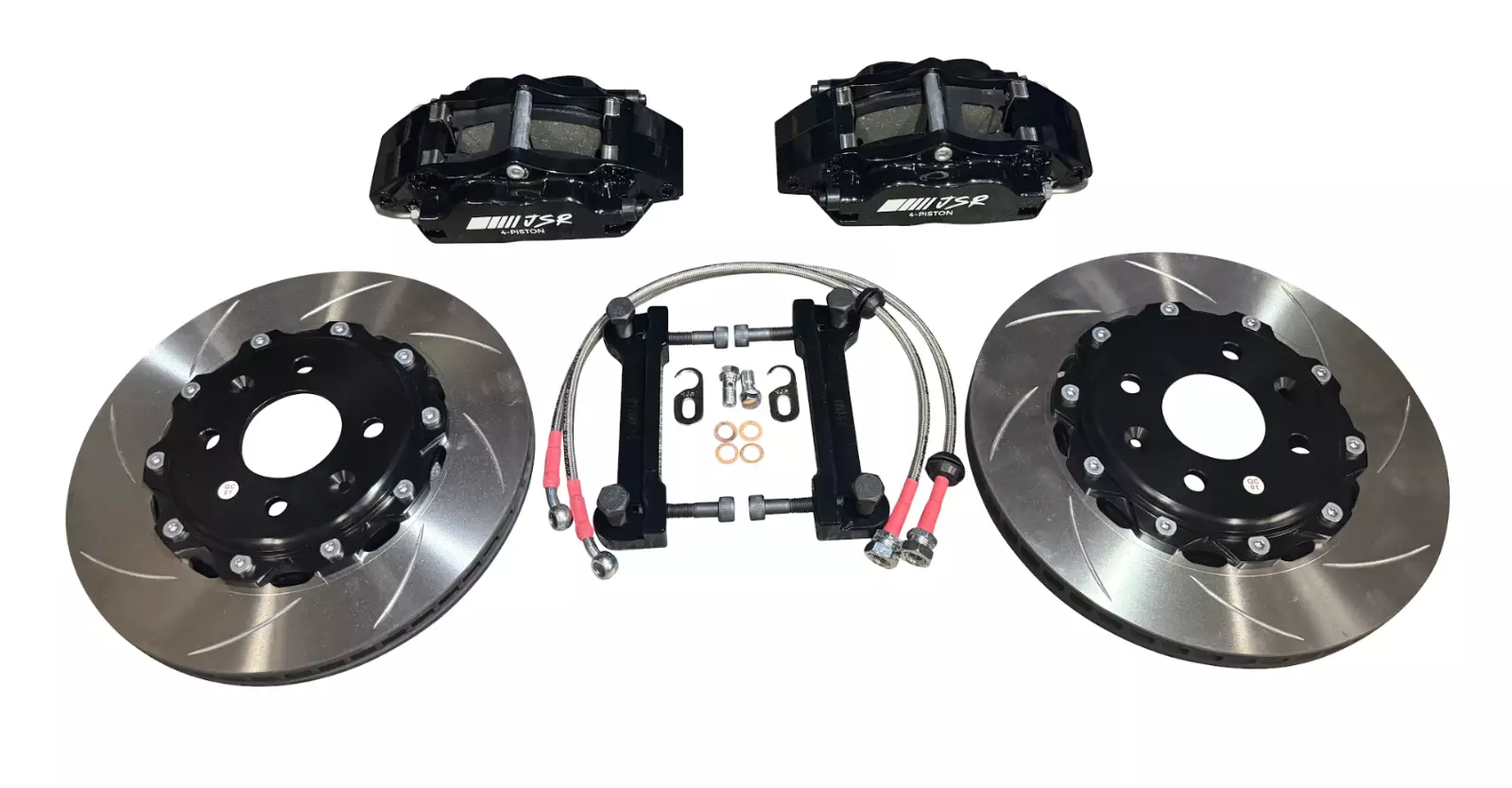 JackSpania Racing JSR Track Brake Kit with 9.5-inch drilled slotted rotor and caliper for 88-00 Honda Civic front drivetrain upgrade