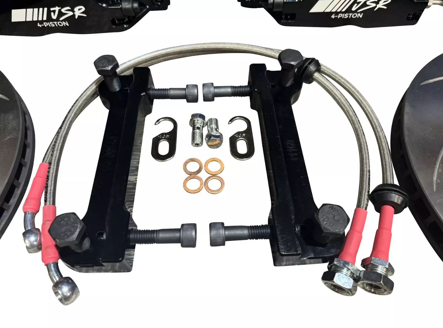 JackSpania Racing JSR Track Brake Kit with 9.5-inch drilled slotted rotor and caliper for 88-00 Honda Civic front drivetrain upgrade