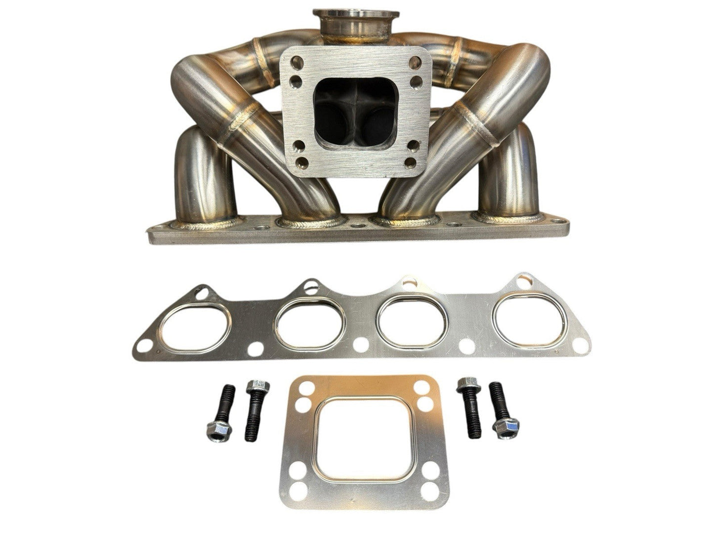 JackSpania Racing B Series T3 T4 44mm Wastegate Turbo Manifold for Honda Civic GSR B16 B18 B20, exhaust part with metal construction.