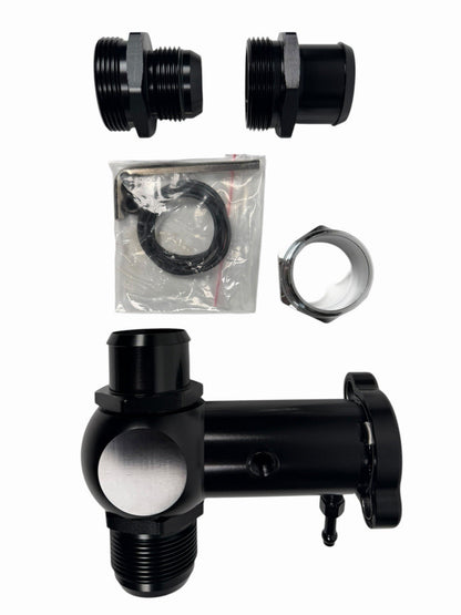 JackSpania Racing billet 1/8 NPT ports universal 16AN -20AN raised inline filler neck cap, CNC machined, 1.5-inch engine part