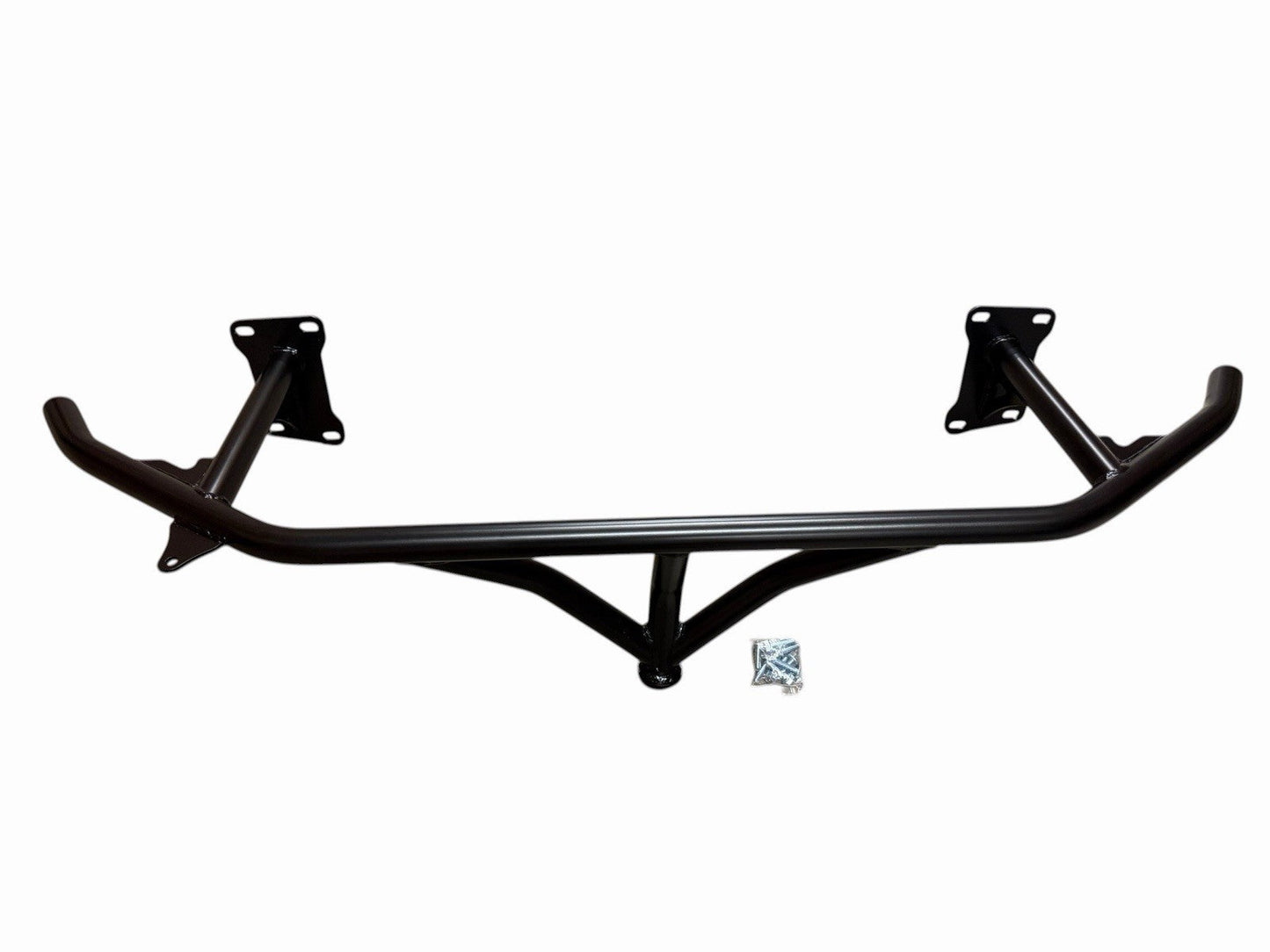 JackSpania Racing front crash bash bar jacking point mount for Scion FR-S, Subaru BRZ, and Toyota GT86, exterior view with mounting details.