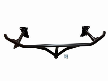 JackSpania Racing front crash bash bar jacking point mount for Scion FR-S, Subaru BRZ, and Toyota GT86, exterior view with mounting details.