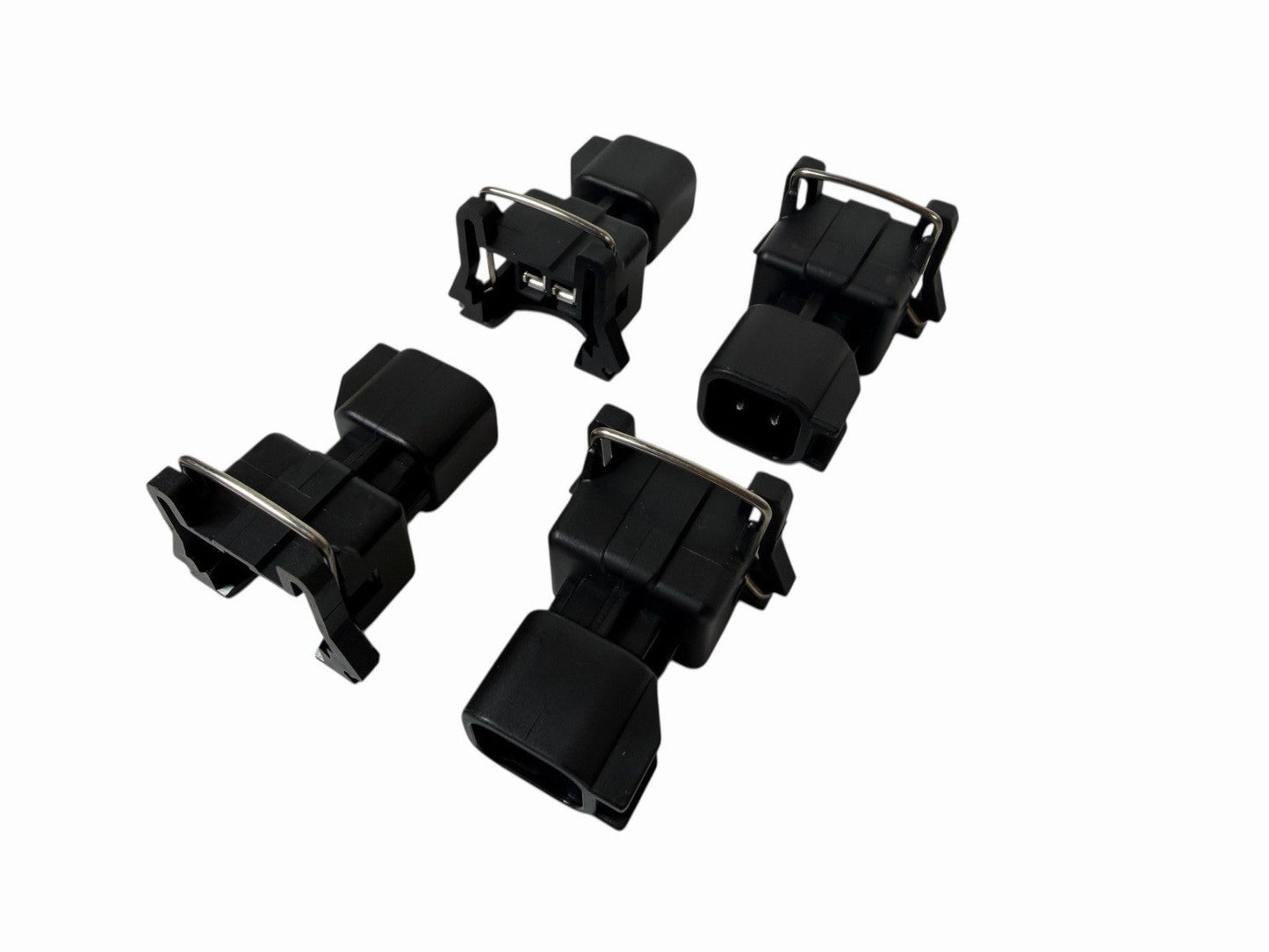 JackSpania Racing EV6 to EV1 fuel injector adapter harness with quick connector for LS1, LS2, LS3, LSX, and LT1 engines.
