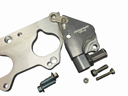 JackSpania Racing intake manifold adapter kit for K24 K24A style head to S2000 F20C F22C engines, showing the metal components.