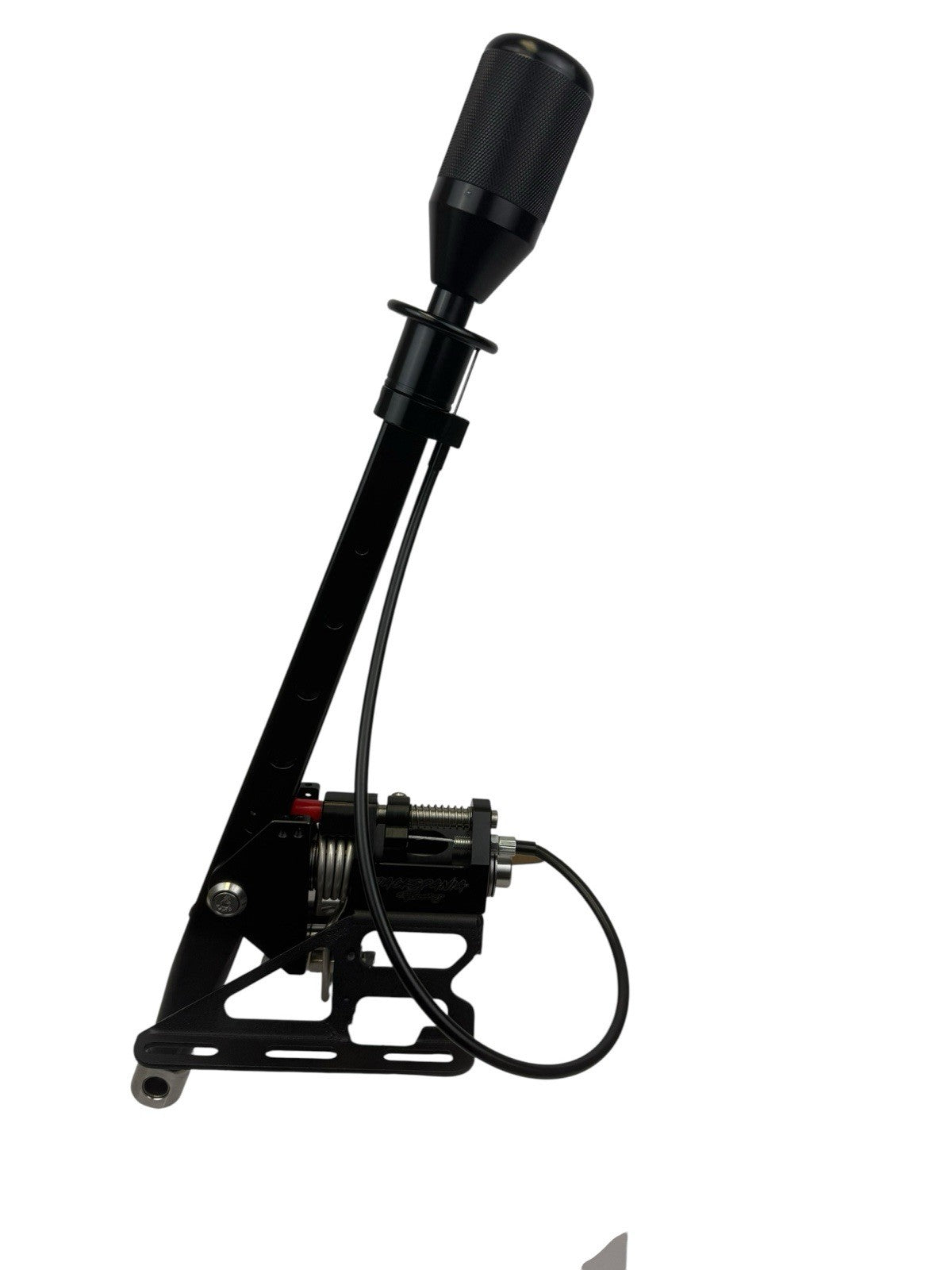 Self-centering short shifter box for BMW E30, E34, E36, E46, E8x, E90, E91, E92, E93 by JackSpania Racing, showing the transmission component.