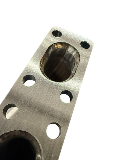 BMW E30 E34 M50 M52 M54 S50 tubular top mount turbo manifold with T3 44mm wastegate, exhaust part by JackSpania Racing.