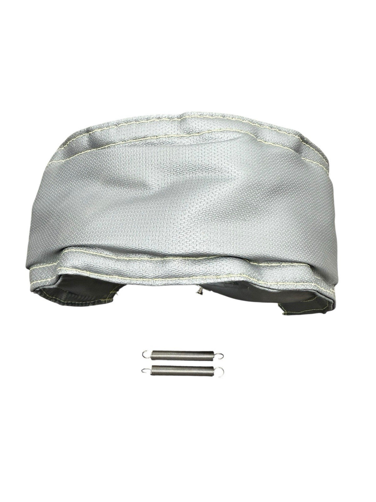 JackSpania Racing T3 T4 silver fiberglass turbo blanket heat shield barrier on turbocharger engine part