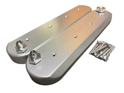 Billet CNC V8 LS vented valve cover with baffled design and 12AN fittings, for LS1, LS2, LS6, LS7, LSA, LS9 engines by JackSpania Racing
