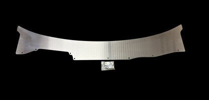 Aluminum windshield wiper cowl for Honda Civic EK 96-00 hatch, coupe, sedan by JackSpania Racing, shown installed on vehicle.