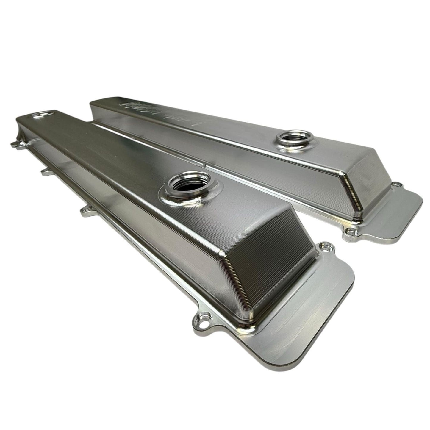Toyota Supra 2JZGTE VVTI billet valve covers with anodized oil cap and bolts, engineered for high-performance engine upgrades.