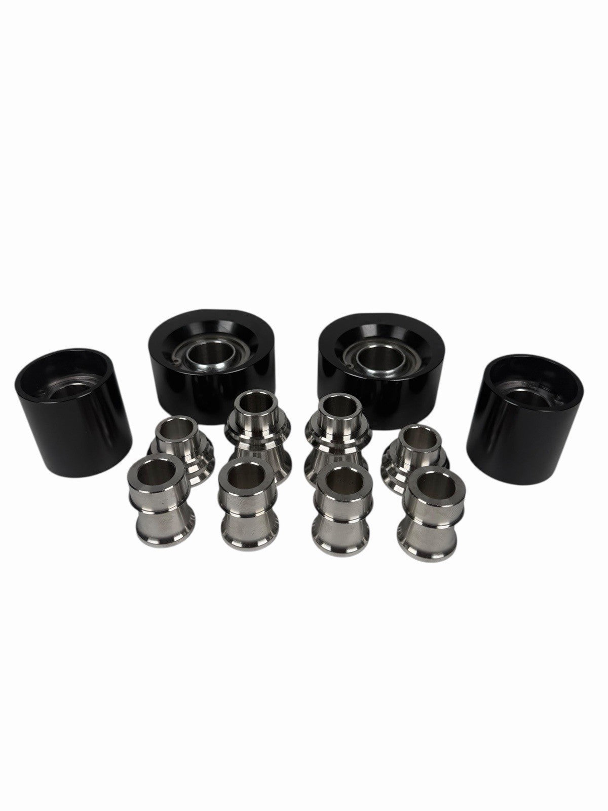 Front spherical LCA lower control arm bearing bushing for Acura RSX and Honda Civic suspension, by JackSpania Racing.