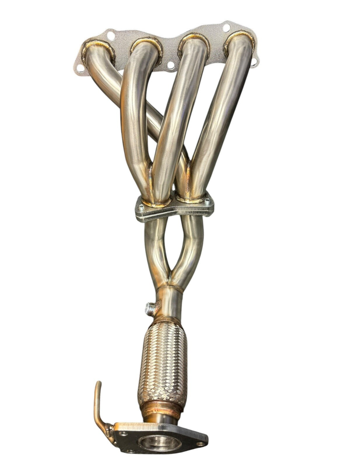 Stainless steel header for 2003-2007 Honda Accord LX 2.4L K24 engine by JackSpania Racing, showing the exhaust manifold component.