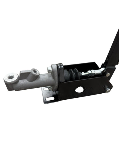 JackSpania Racing billet aluminum hydraulic drift staging brake interior with 12-inch and 25-inch dimensions.