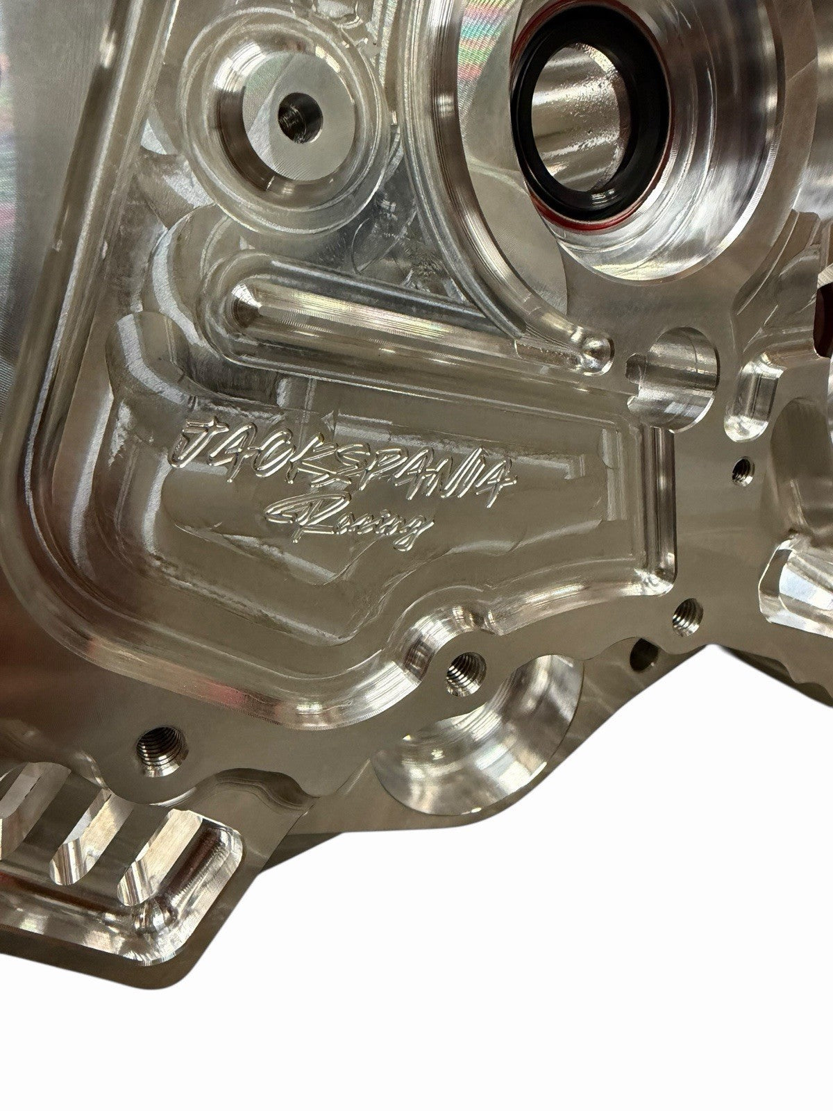 JackSpania Racing B K Series FWD billet CNC front bellhousing transmission case with precision-machined details.