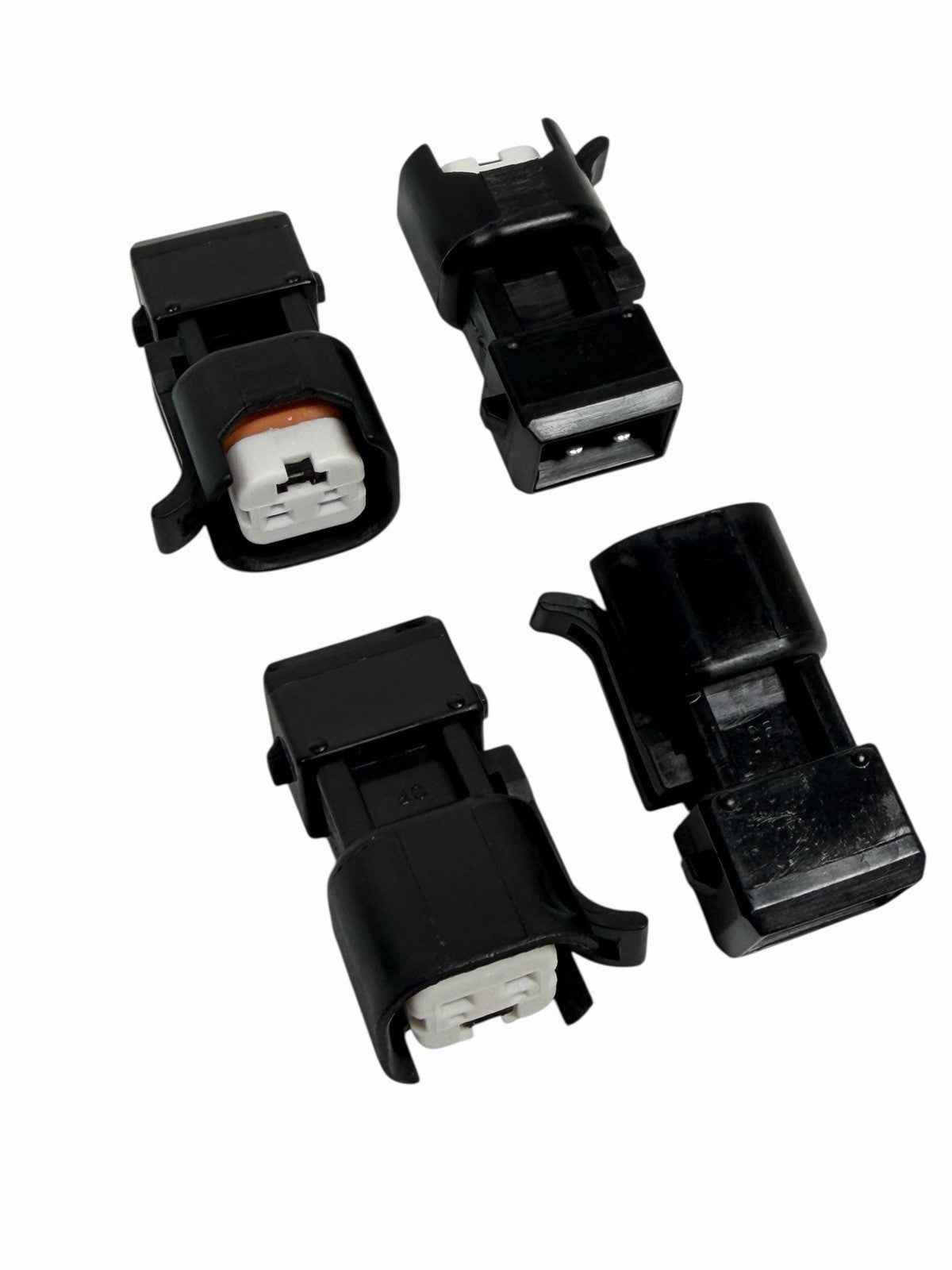 JackSpania Racing EV6 EV14 to OBD1 fuel injector adapter harness with quick connector for engine performance tuning.