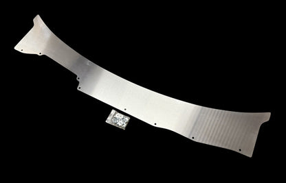 Aluminum windshield wiper cowl for Honda Civic EK 96-00 hatch, coupe, sedan from JackSpania Racing, shown installed on vehicle.