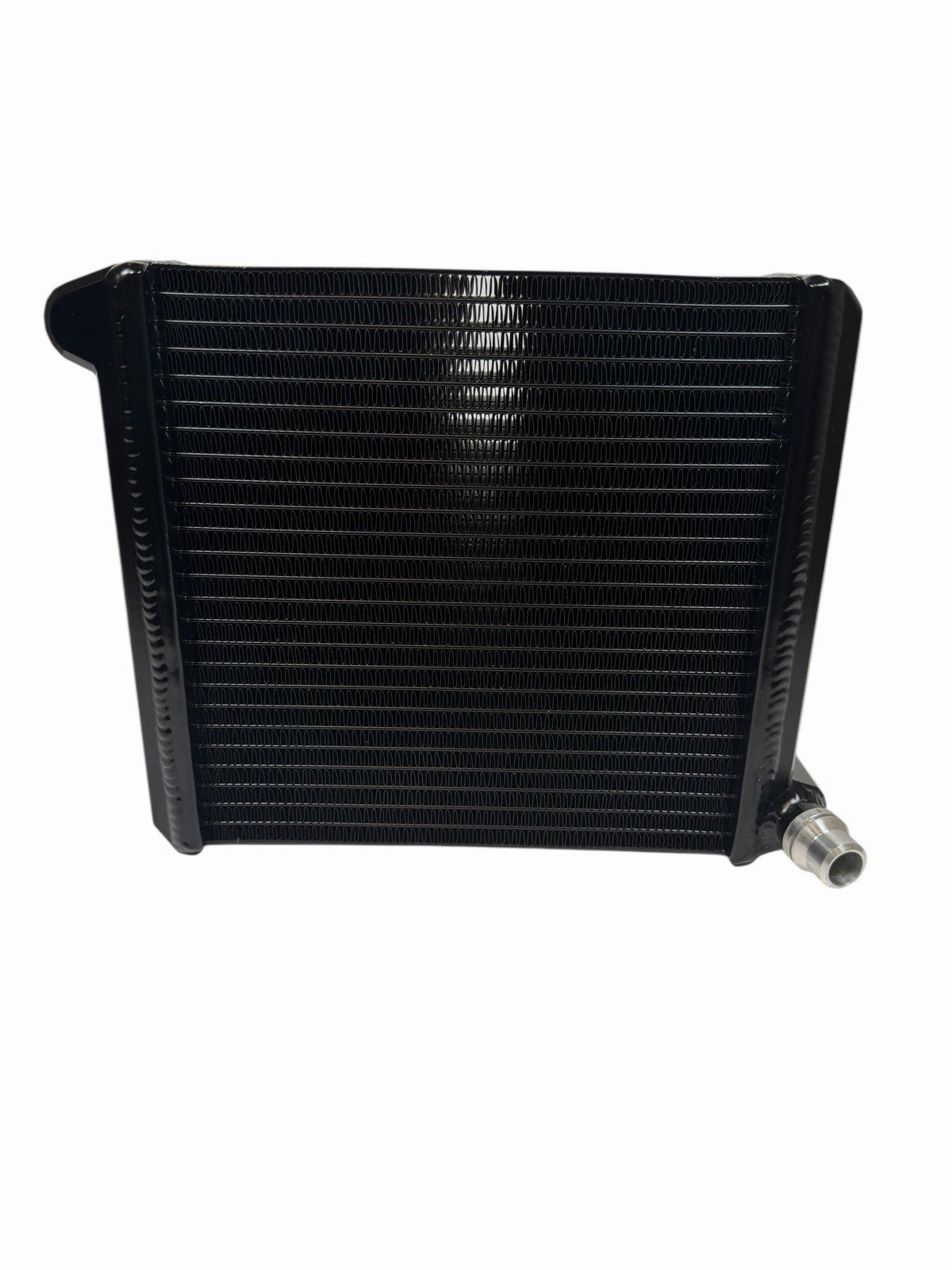 JackSpania Racing auxiliary cooling radiator for Mercedes AMG GT S, C63, GLE63, GLS63 engine parts, mounted in engine bay.