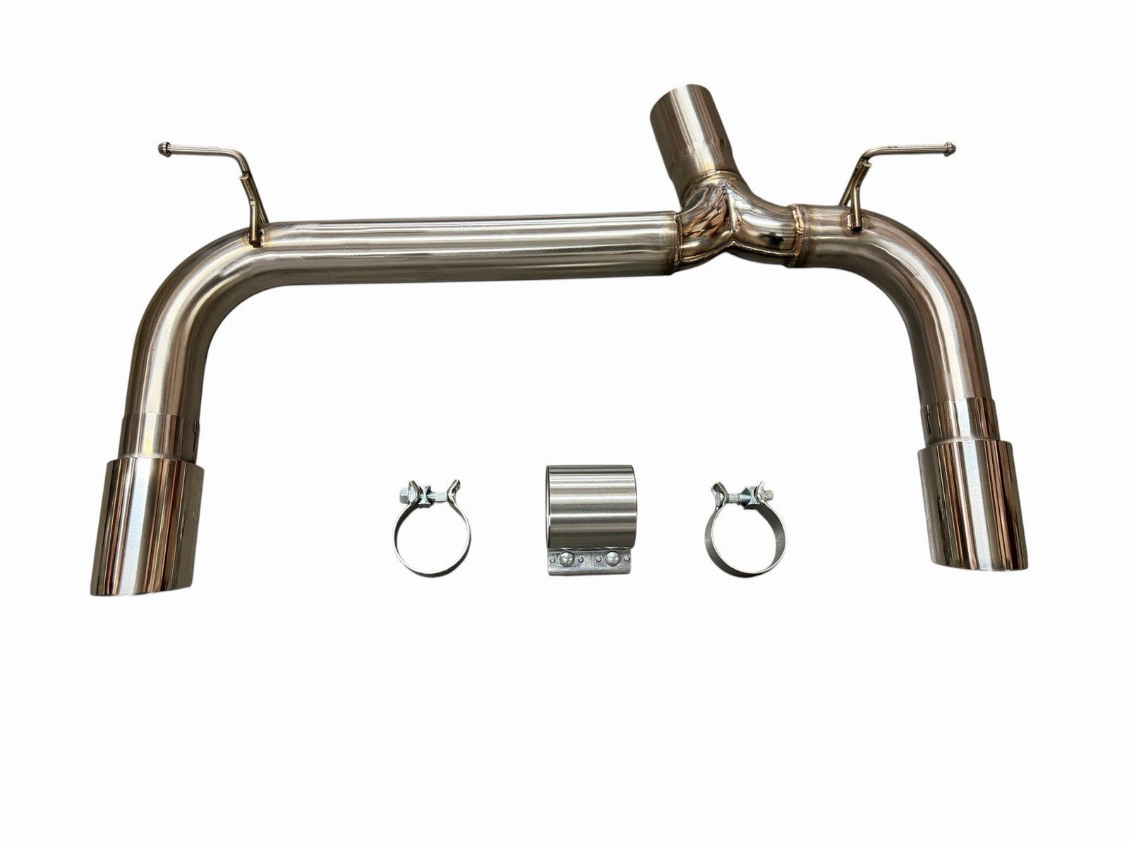 Polished axle back muffler exhaust for BMW F30 F32 335i 435i, JackSpania Racing exhaust parts for 2012-2016 BMW models