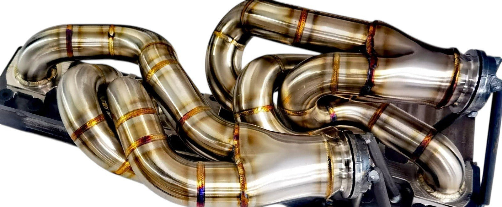 JackSpania Racing Lamborghini Aventador LP700 LP720 LP740 SV LP750 F1 exhaust header showing polished equal length exhaust tubes and branding.