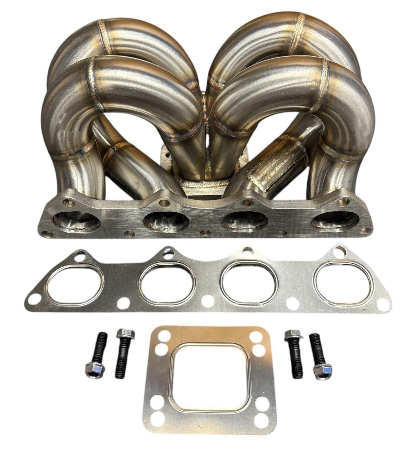 JackSpania Racing B Series T3 T4 44mm Wastegate Turbo Manifold for Honda Civic GSR B16 B18 B20, exhaust part with metallic finish