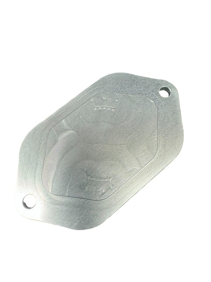 Billet aluminum block off plate for Honda Civic EK firewall engine harness by JackSpania Racing, designed for engine parts.