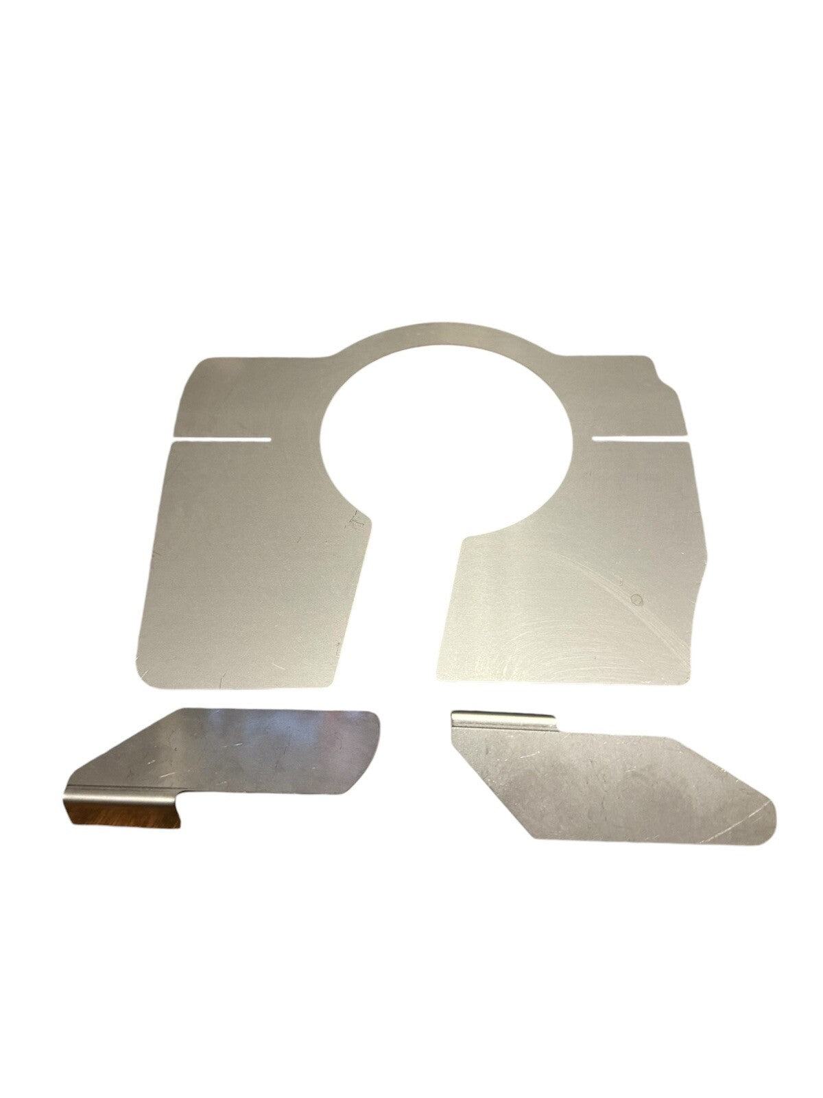Stainless steel B Series oil pan baffle plate kit for Honda Acura B16 B18 engines, designed by JackSpania Racing, shown installed.